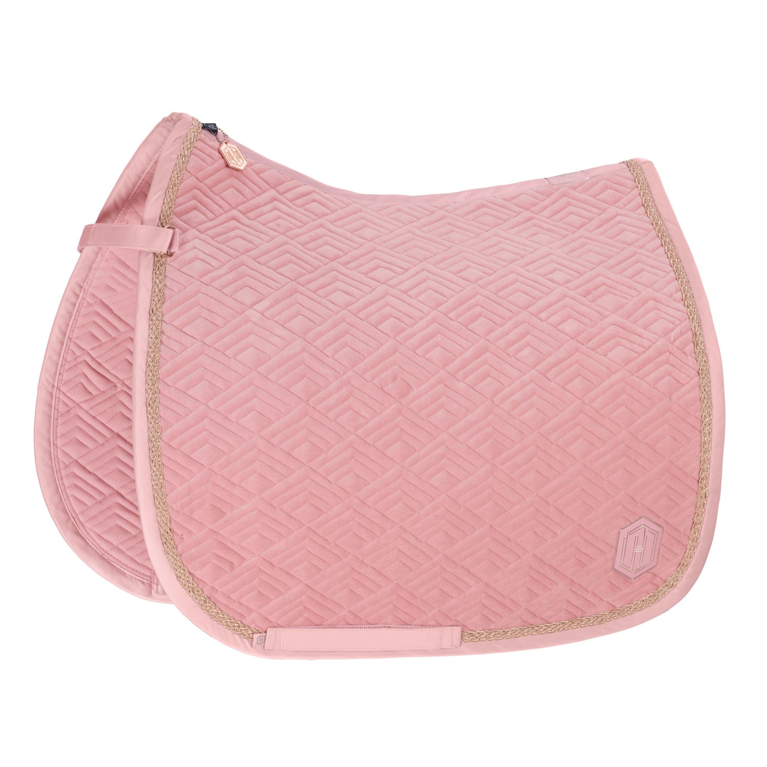 Eskadron Velvet Emblem Pad Saddle Pad Heritage AW23 -Pearl Rose-Pony - Dressage-