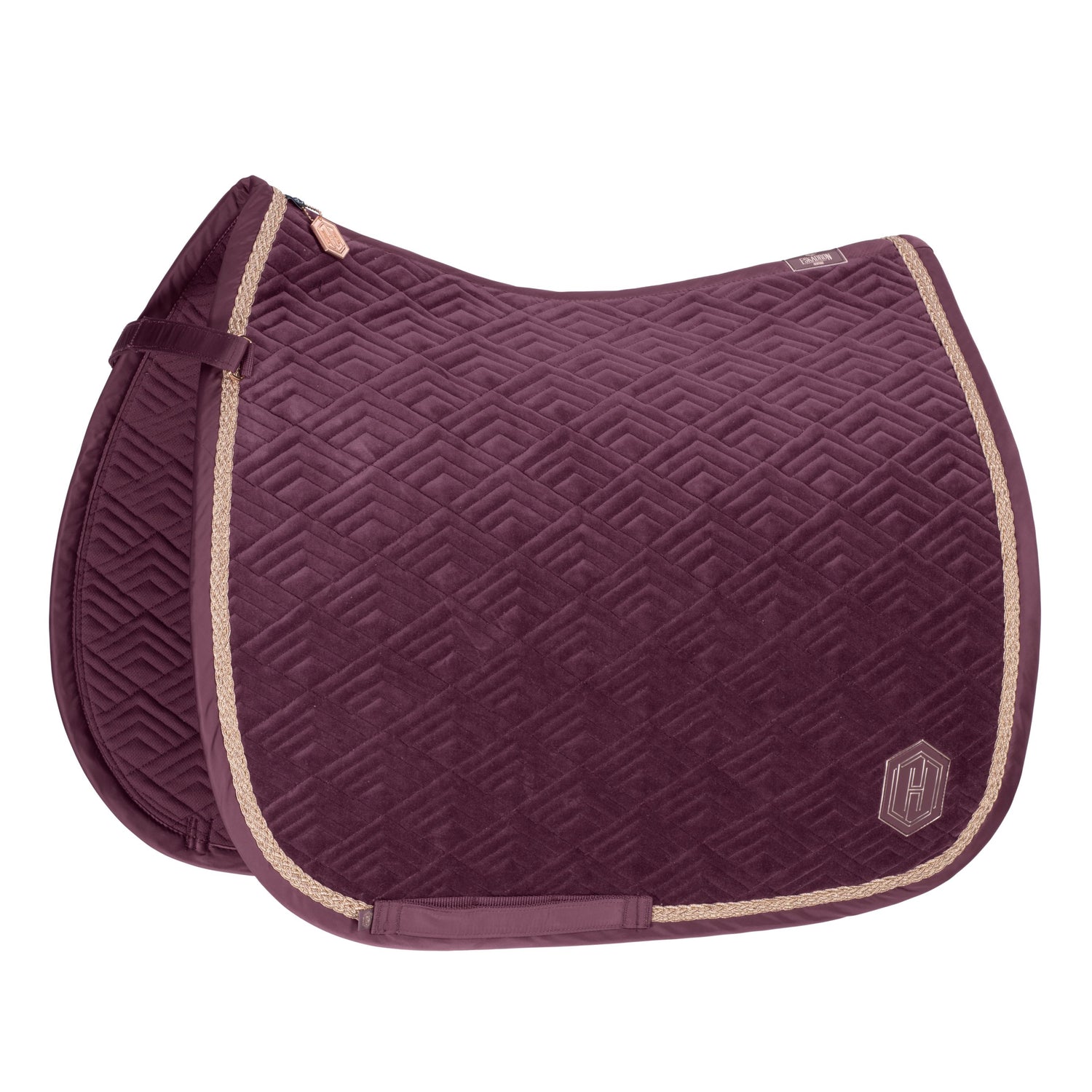 Eskadron Velvet Emblem Pad Saddle Pad Heritage AW23 -Cassis-Pony - Dressage-