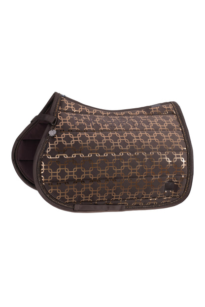 Eskadron Glossy Chain Crystal Saddle Pad Platinum 24