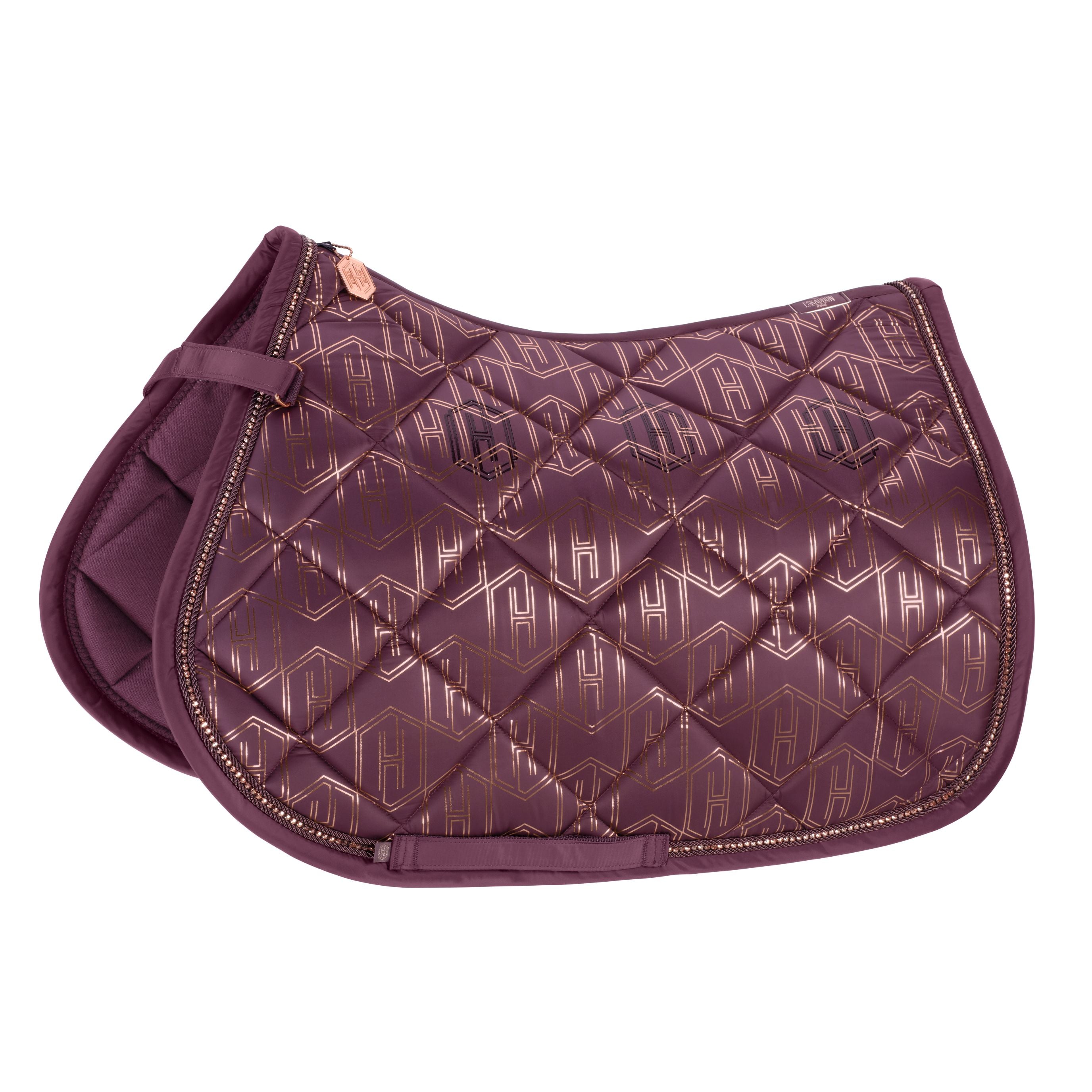 Eskadron Glossy Saddle Pad Heritage AW23 -Cassis-Pony - GP/Jumping-