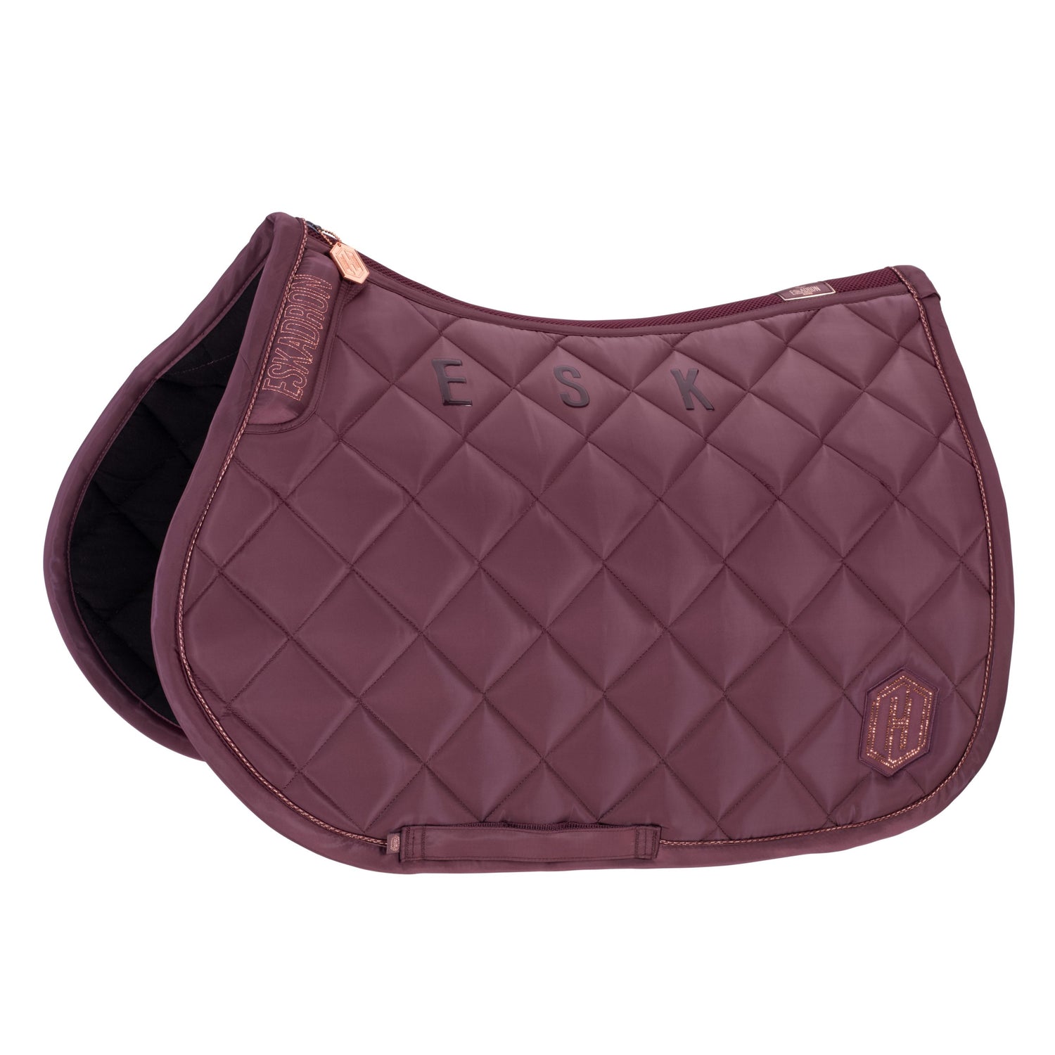 Eskadron High Gloss Avantgarde Saddle Pad Heritage AW23 -Cassis-Pony - GP/Jumping-