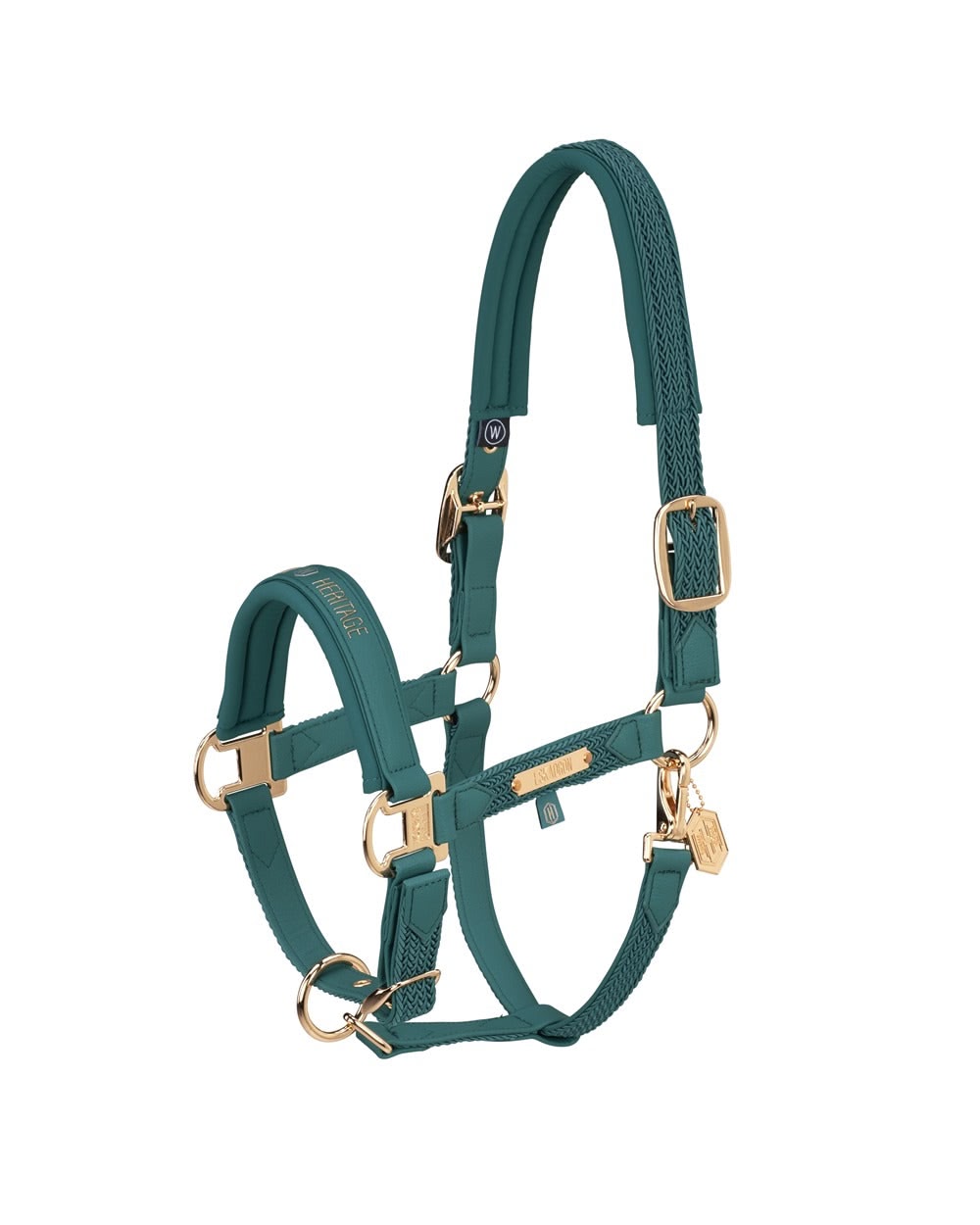 Eskadron Faux Leather Double Pin Plaited Headcollar Heritage 2024 - Ocean.