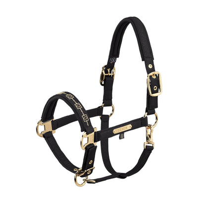 HERITAGE SPARKLE DOUBLE PIN Headcollar - Black