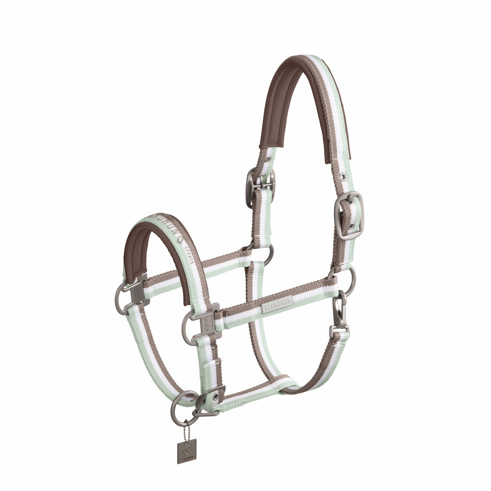 Eskadron Double Pin Headcollar CS24 -Powder Green-White-Greige-Shetland (P1)-