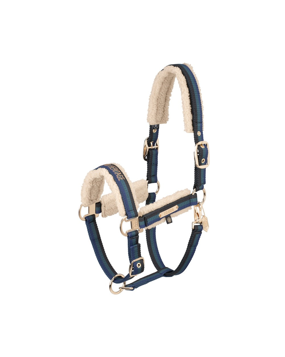 Eskadron Double Pin Teddy Fleece Headcollar Heritage 2024 - Black/Ocean/Night Blue