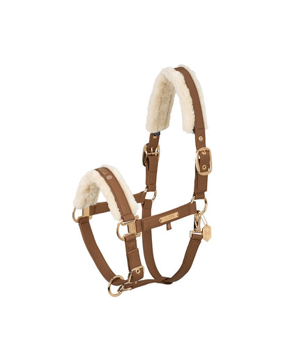 Eskadron Faux Leather/Fur Double Pin Headcollar Heritage 2024 - Cognac