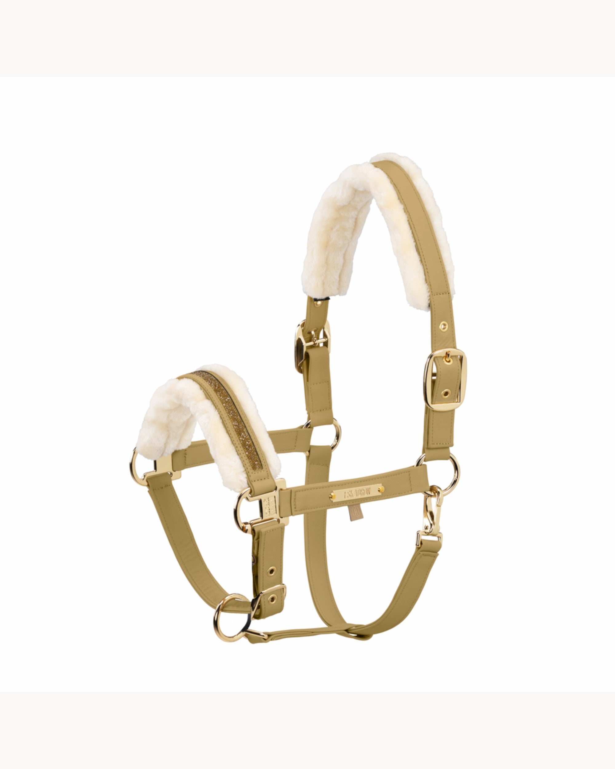 Eskadron Faux Leather/Fur Jewel Double Pin Headcollar Heritage 25