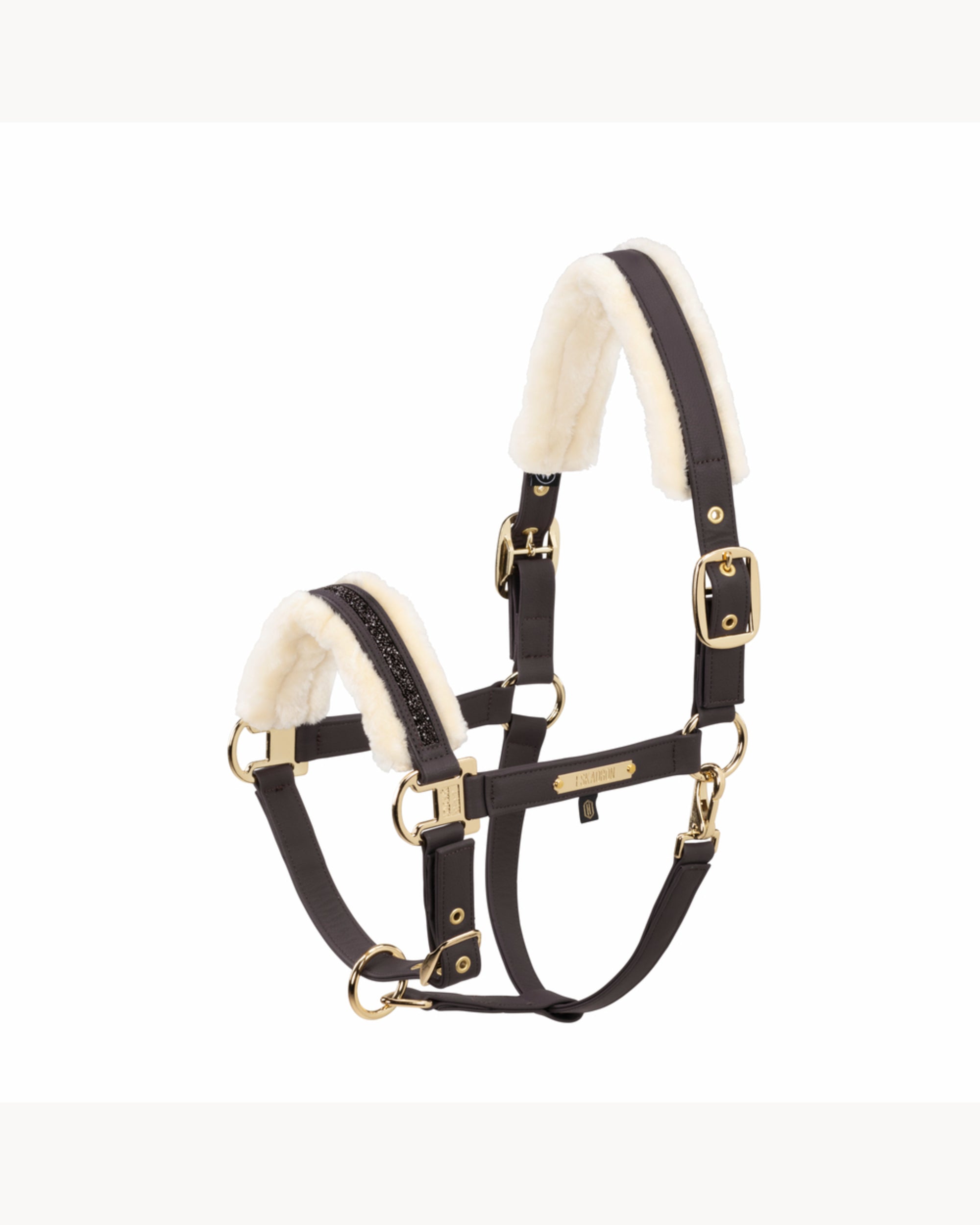 Eskadron Faux Leather/Fur Jewel Double Pin Headcollar Heritage 25