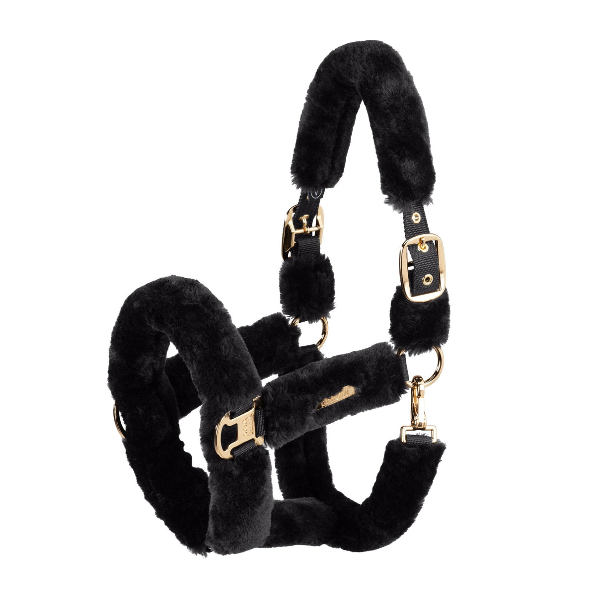 HERITAGE FAUX FUR COMPLETE Headcollar - Black