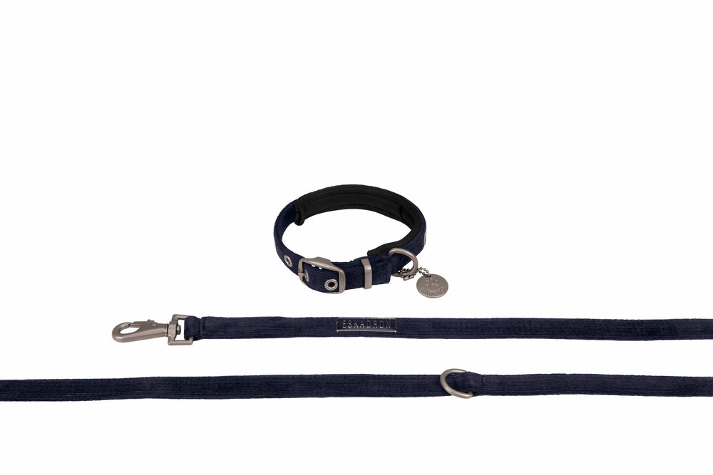 Eskadron Cord Dog Collar and Lead Set CS24 *Pre-order for April Dispatch* -Night Blue-Small-