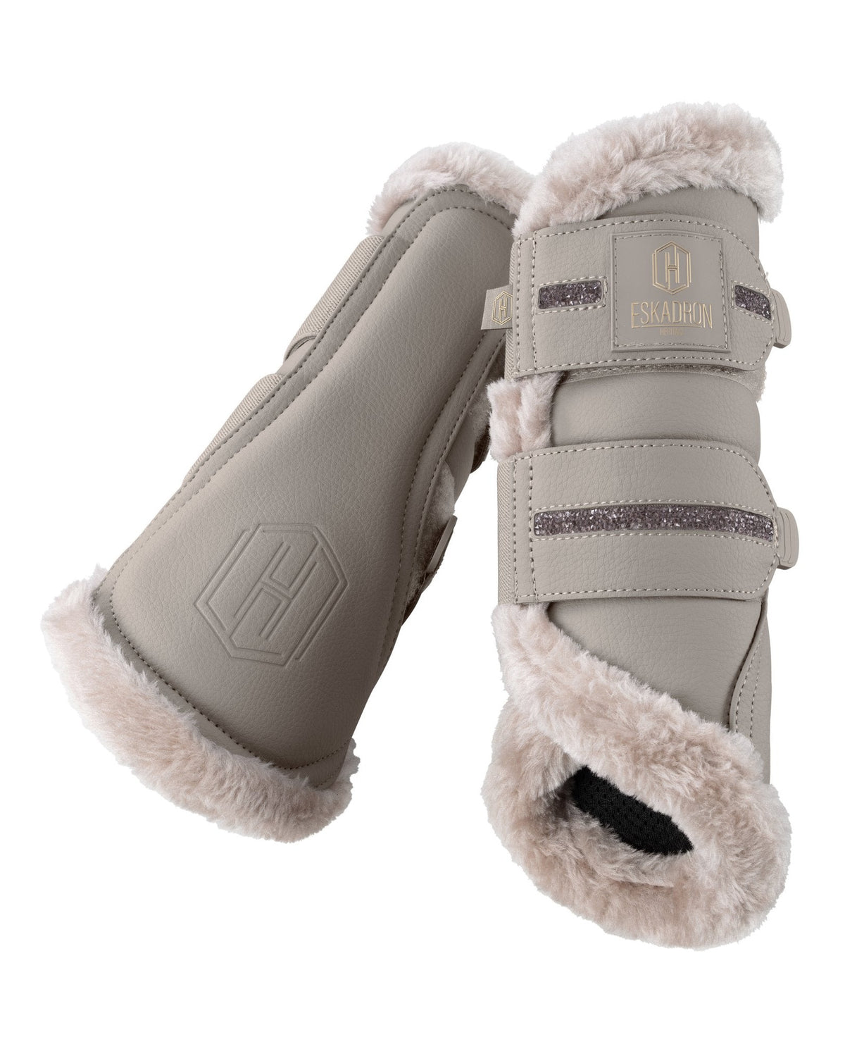 HERITAGE FAUX LEATHER JEWEL FF Tendon Boots - Ash