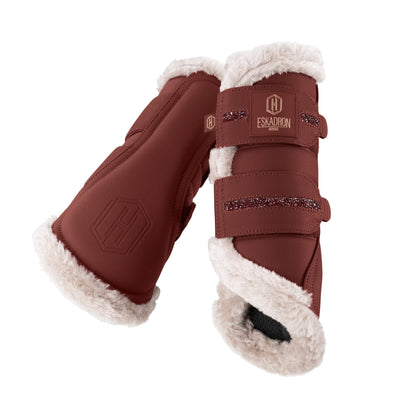 HERITAGE FAUX LEATHER JEWEL FF Tendon Boots - Merlot