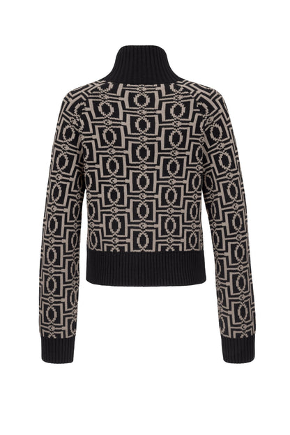 HERITAGE KNIT-ZIP Cardigan - Black