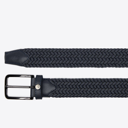Cavalleria Toscana CT Ladies Elastic Belt featuring a textured woven rayon design, leather detailing, metal pin buckle and subtle CT logo branding.