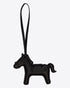 Cavalleria Toscana CT Horse Key Chain featuring a rearing horse-shaped leather design, embossed Cavalleria Toscana logo and matching leather attachment loop.