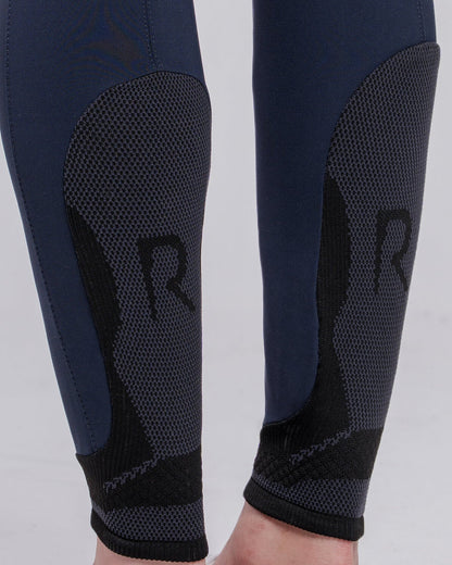 Close up of Cavalleria Toscana CT Mens Revolution Breeches featuring a tailored fit, belt loops, front pockets, zip thigh pocket and contrasting ankle cuffs.
