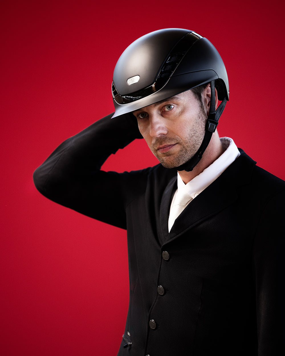 Abus x Pikeur AirLuxe Pure Riding Helmet.