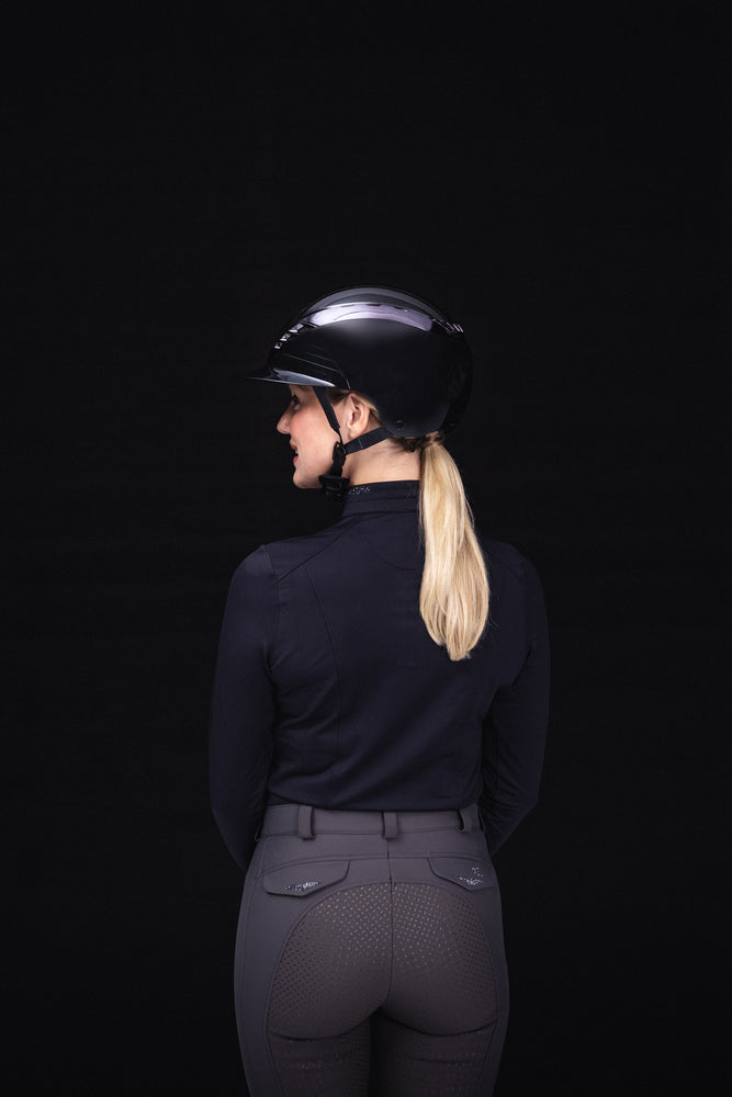 Abus x Pikeur AirLuxe Chrome Riding Helmet - Lady Visor