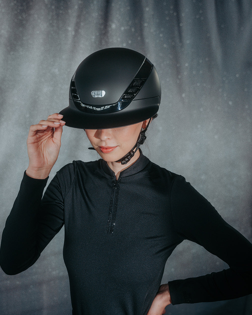 Abus x Pikeur Pure Riding Helmet - Long Visor.