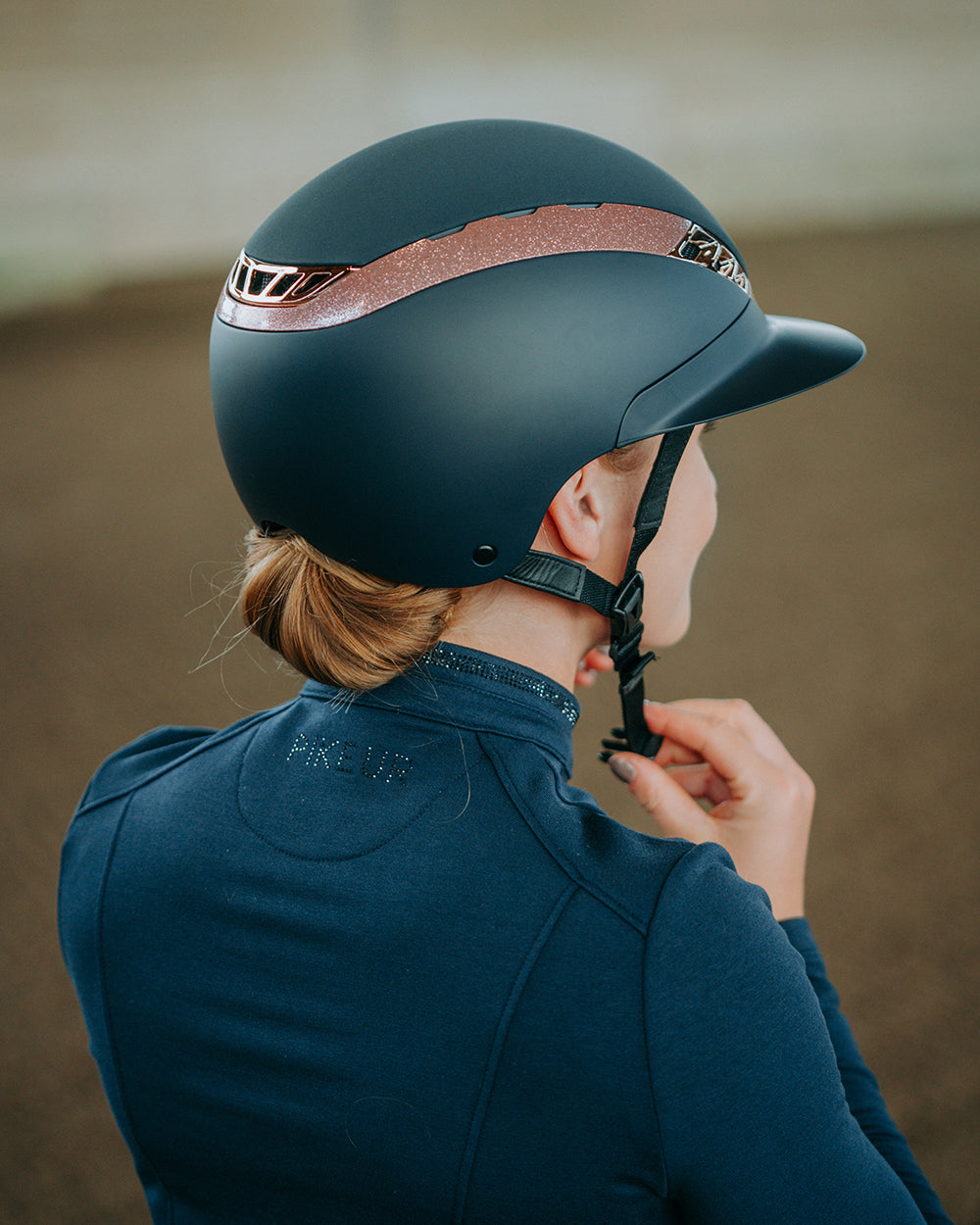 Abus x Pikeur AirLuxe Supreme Riding Helmet - Long Visor.