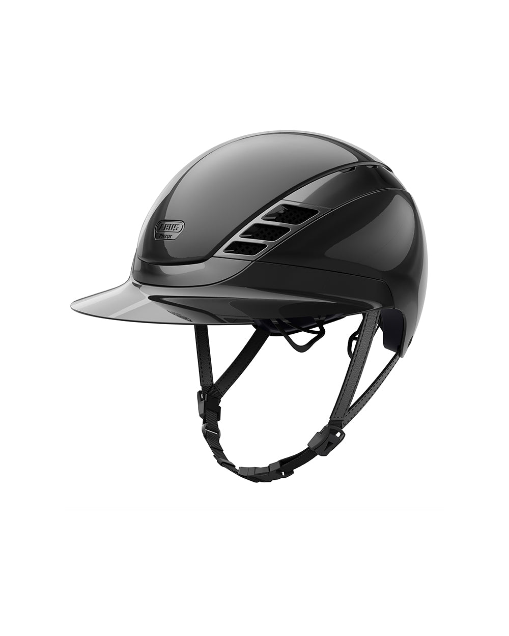 Abus x Pikeur AirLuxe Chrome Riding Helmet - Long Visor.