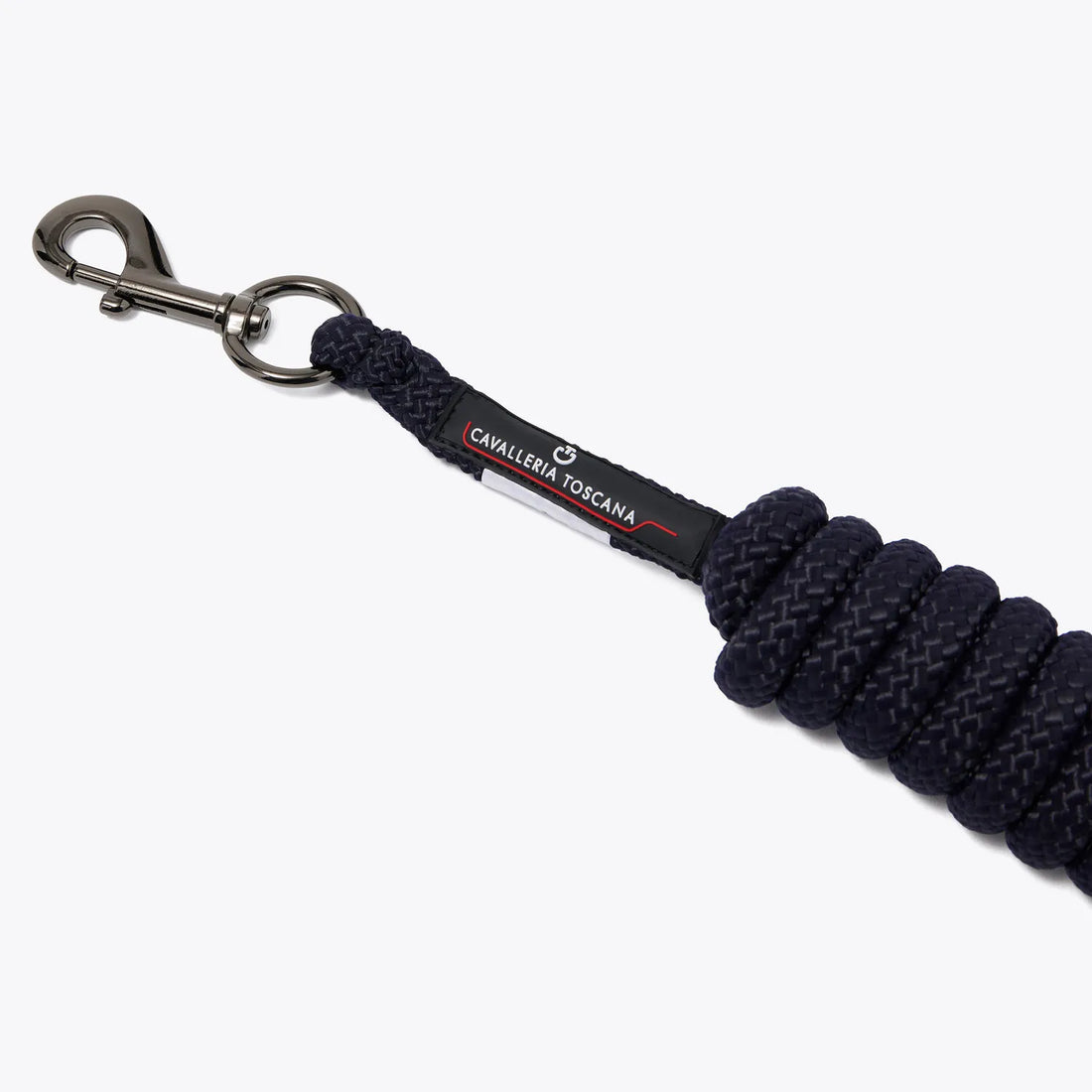 Cavalleria Toscana CT Lead Rope featuring durable braided rope, a metal snap hook fastening and signature Cavalleria Toscana branded label for everyday horse handling.