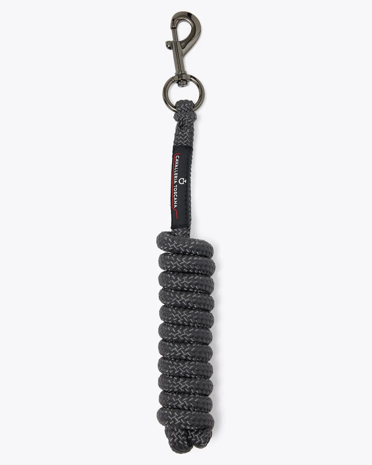 Cavalleria Toscana CT Lead Rope featuring durable braided rope, a metal snap hook fastening and signature Cavalleria Toscana branded label for everyday horse handling.