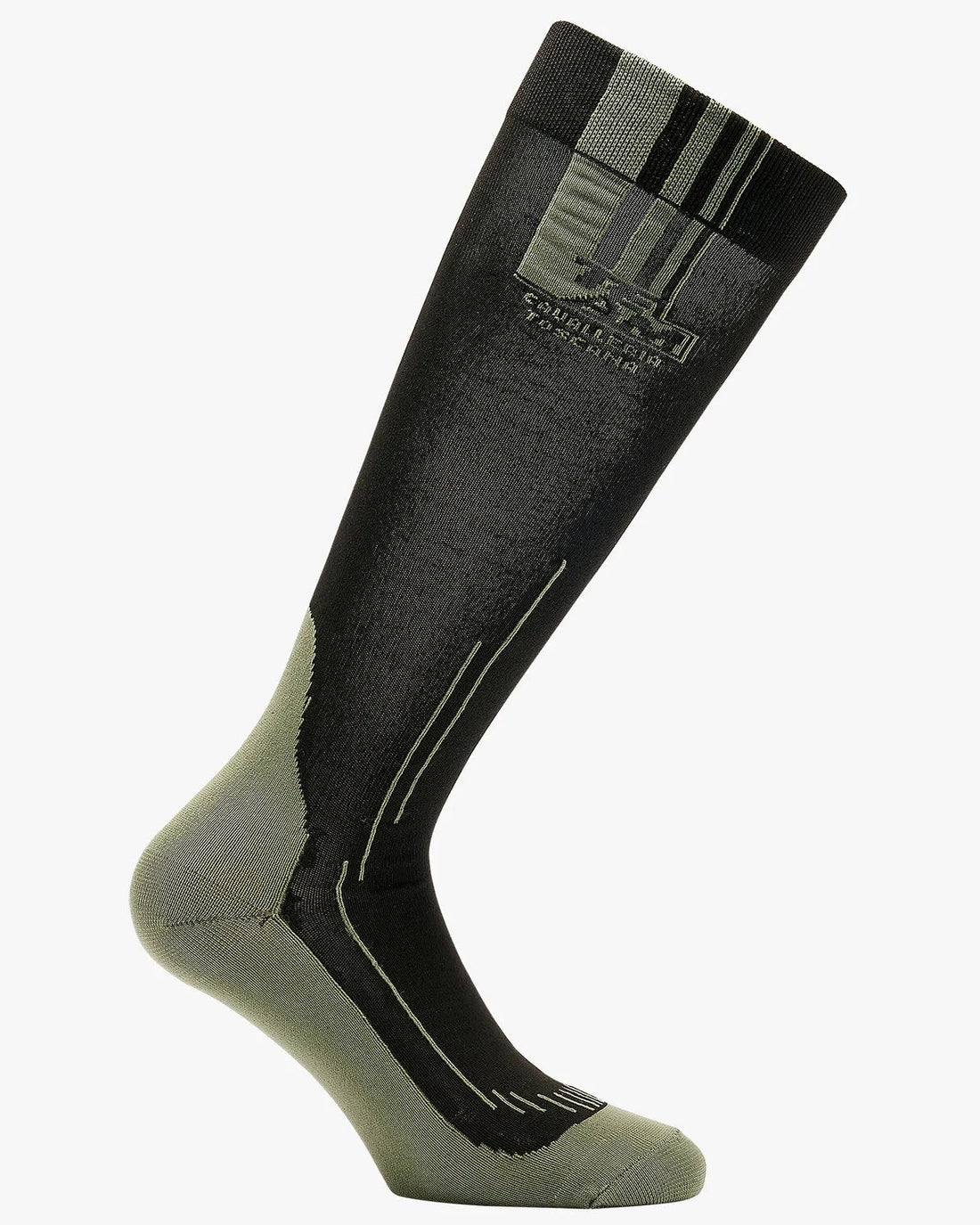 Cavalleria Toscana CT Team Knee-High Riding Sock featuring a ribbed cuff, contrasting heel and toe detailing, ergonomic design and signature CT Team logo on the calf.