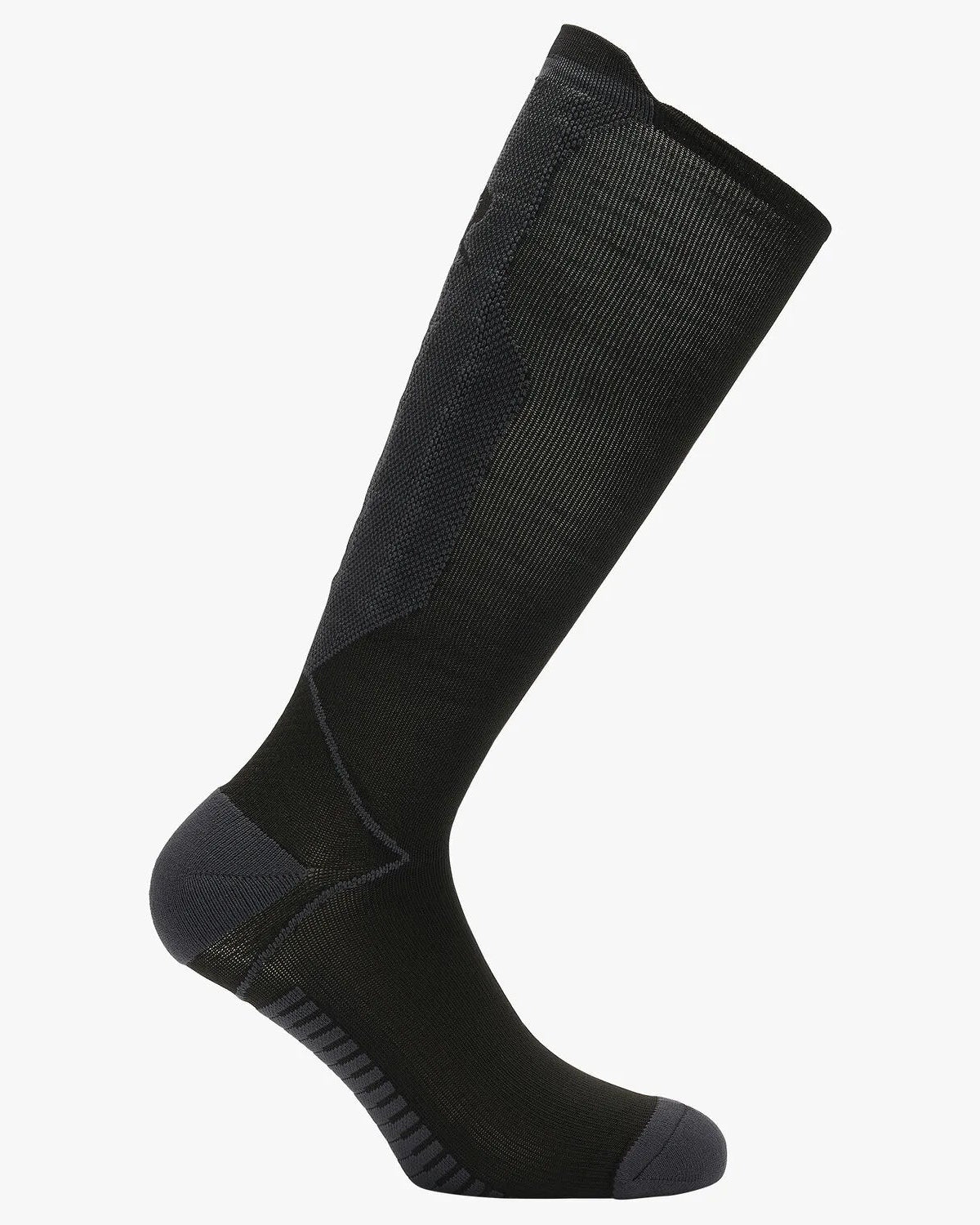Cavalleria Toscana CT Revo Knee-High Riding Sock featuring an ergonomic technical knit design, reinforced heel and toe, ribbed foot detailing and contoured calf panels.