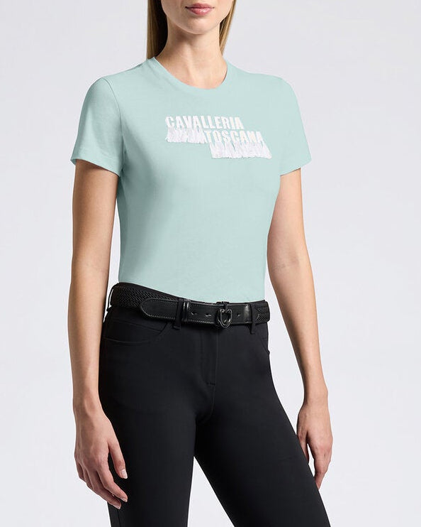 Cavalleria Toscana CT Ladies Cotton T-Shirt With Embroidery Logo