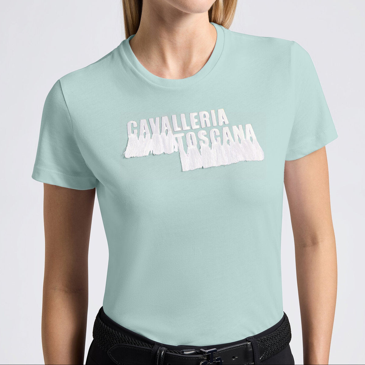 Cavalleria Toscana CT Ladies Cotton T-Shirt With Embroidery Logo