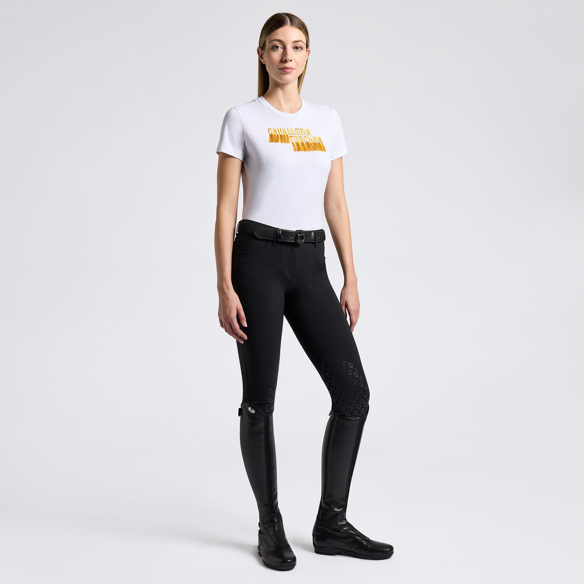 Cavalleria Toscana CT Ladies Cotton T-Shirt With Embroidery Logo