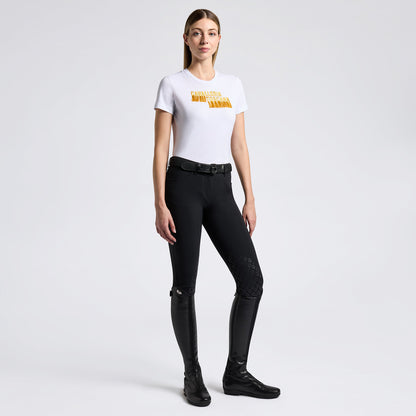 Cavalleria Toscana CT Ladies Cotton T-Shirt With Embroidery Logo