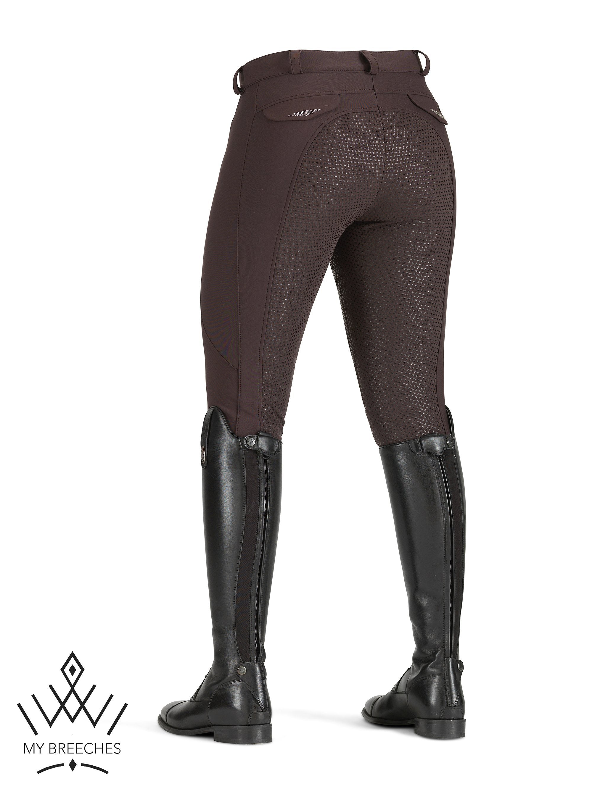 Pikeur Laure Full Grip Ladies Breeches AW21 My Breeches | Pikeur 32/UK18”/USA20” Brocade Brown