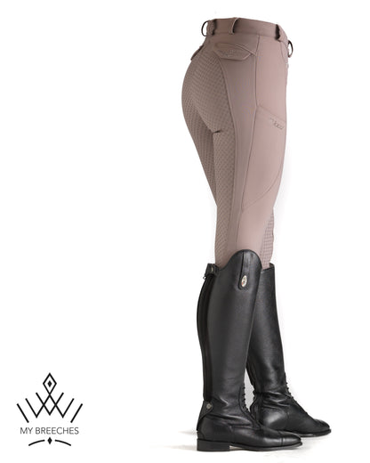 Pikeur Laure Full Grip Ladies Breeches Ladies Breeches My Breeches | Pikeur Taupe 32/UK18”/USA20”