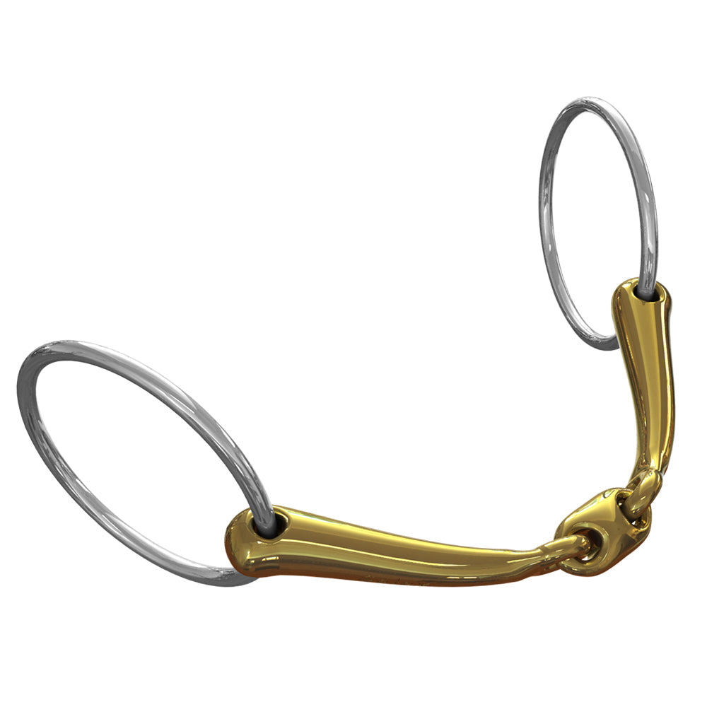 Neue Schule Pony Tranz Angled Lozenge Loose Ring Horse Bit (10mm/45mm Ring) 8093-45.