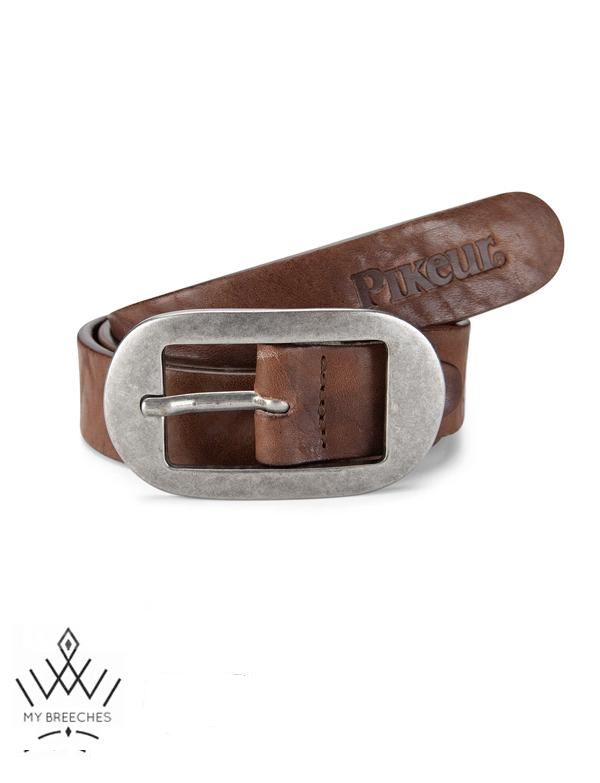 Pikeur Classic Leather Belt With Large Metal Buckle My Breeches | Pikeur