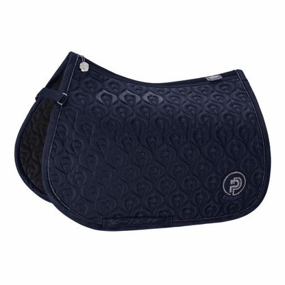 Eskadron Highgloss Peacock Saddle Pad Platinum Pure 23 -Navy-Pony - GP/Jumping-