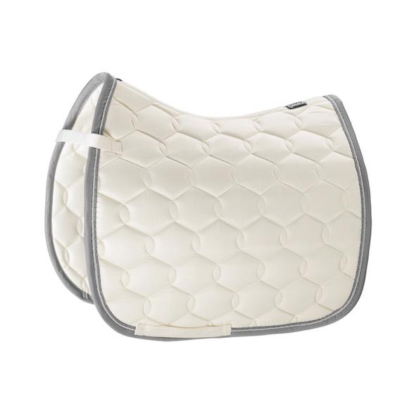 Eskadron Glossy Wave Contrast Saddle Cloth -Cream-Pony - Dressage-