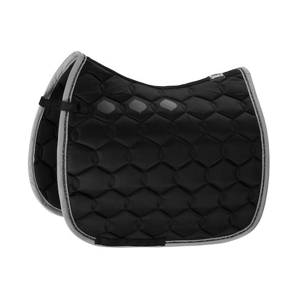 Eskadron Glossy Wave Contrast Saddle Cloth -Black-Pony - Dressage-