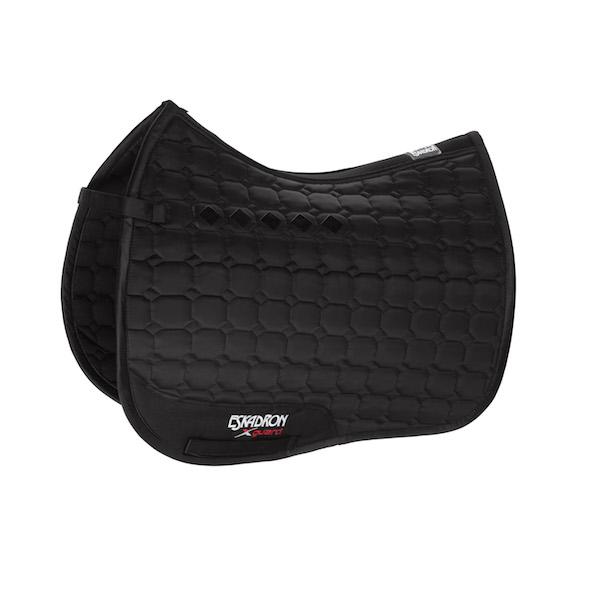 Eskadron Glossy Compact Saddle Cloth -Black-Full - Dressage-