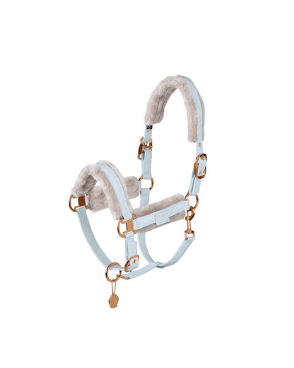 Eskadron Metalic Faux Leather/Fur Double Pin Head Collar Platinum Summer 2023 -Powder Blue-Pony (P2)-