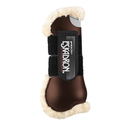 Eskadron Flexisoft Faux Fur Tendon Boots (Front) -Dark Brown-Pony-