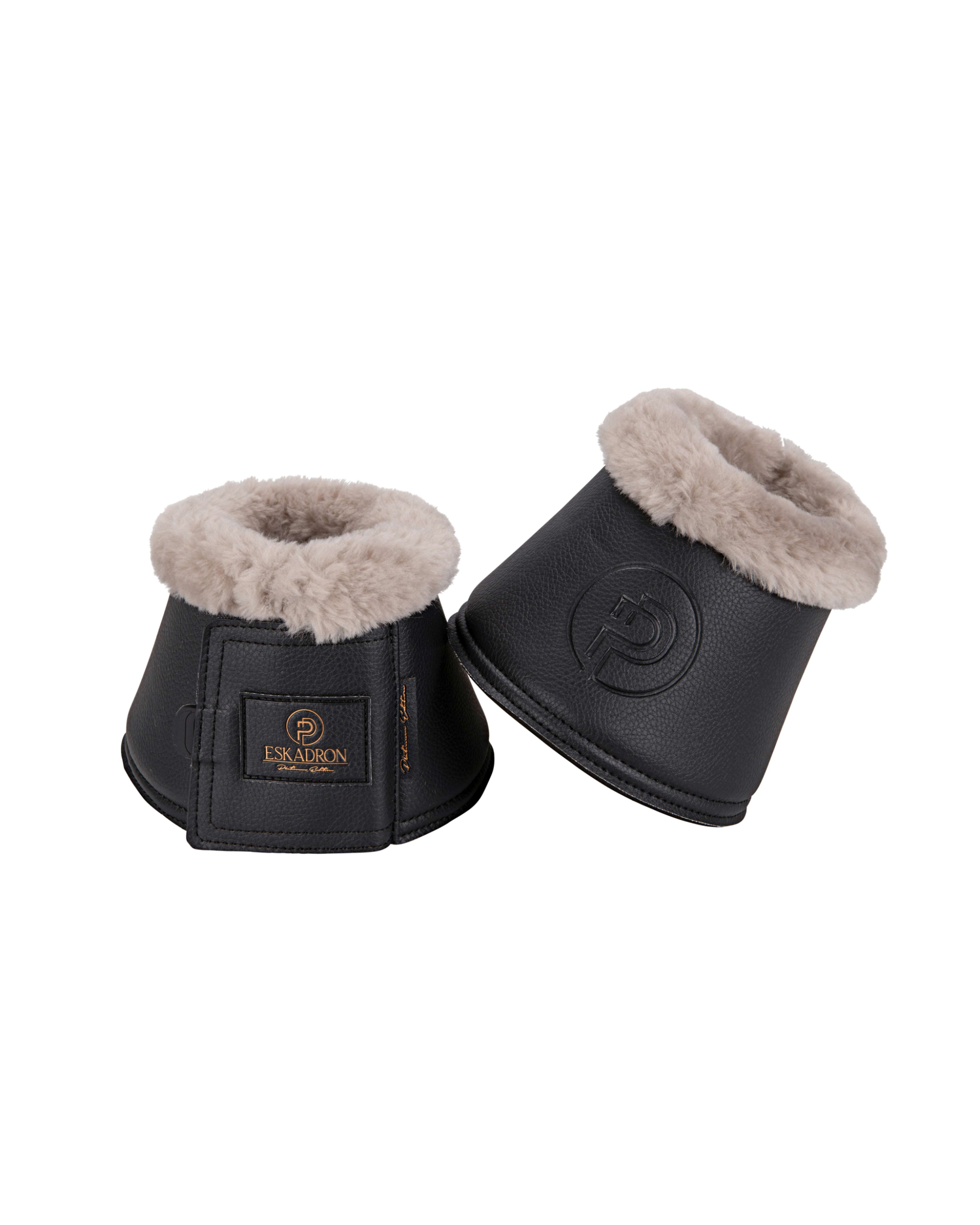 Eskadron Faux Leather/Fur Bell Boots Platinum Summer 2023 -Black-Small-