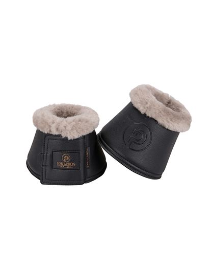 Eskadron Faux Leather/Fur Bell Boots Platinum Summer 2023 -Black-Small-