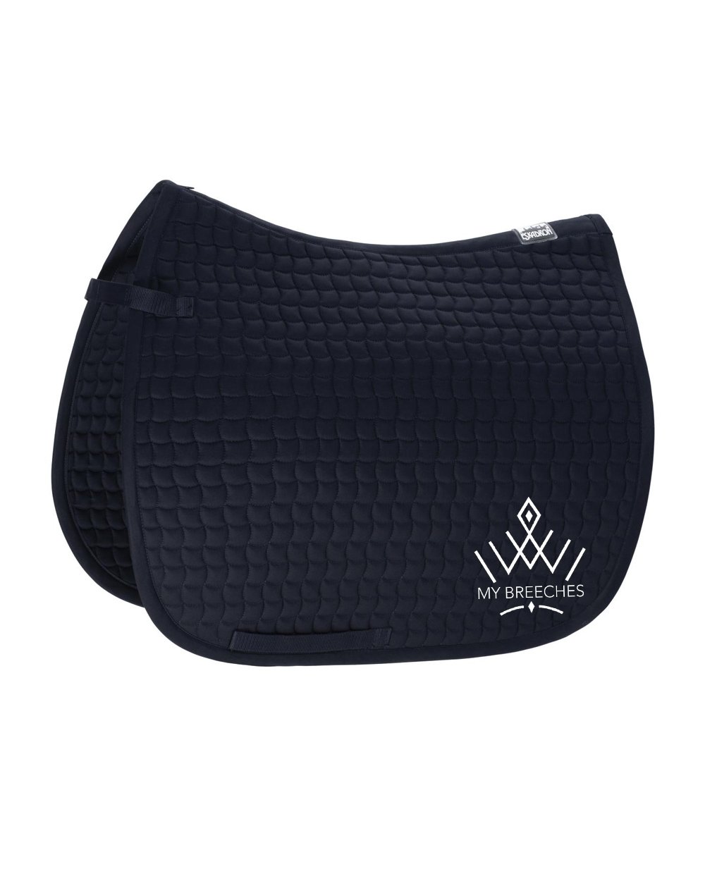 My Breeches Eskadron Logo Saddle Pad -Full - Dressage-White-Black