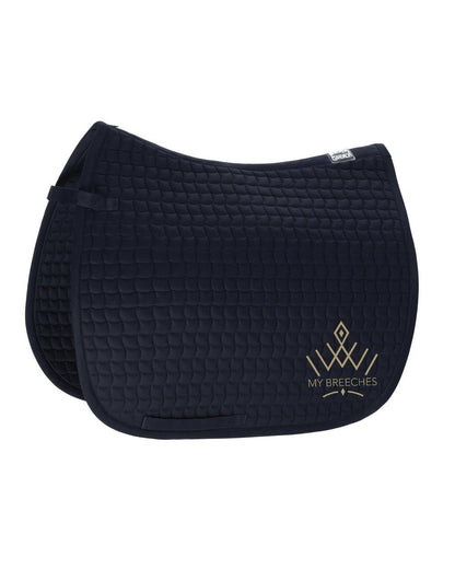 My Breeches Eskadron Logo Saddle Pad -Full - Dressage-White-Black