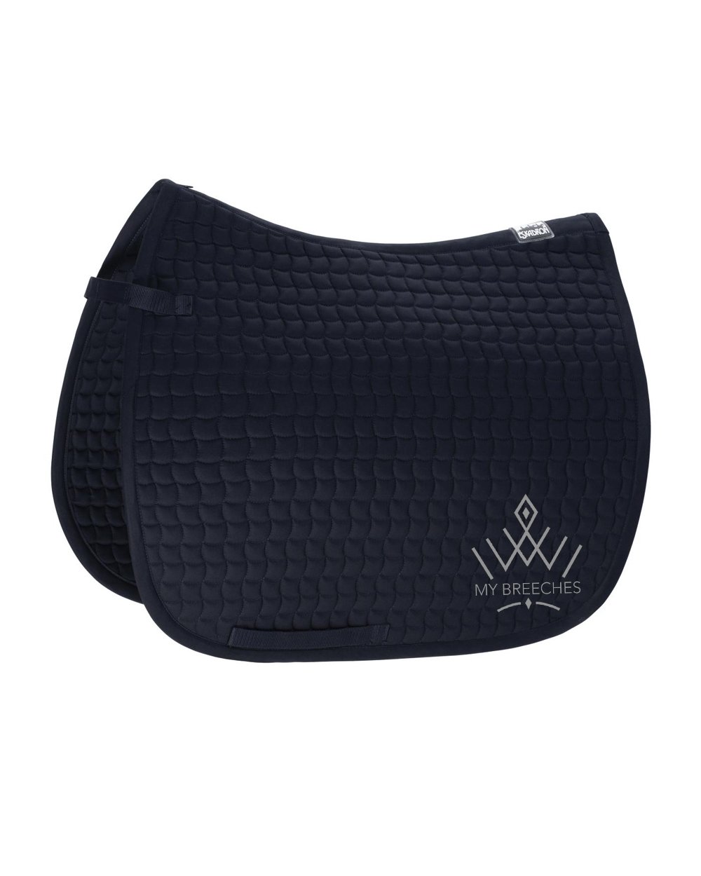 My Breeches Eskadron Logo Saddle Pad -Full - Dressage-White-Black