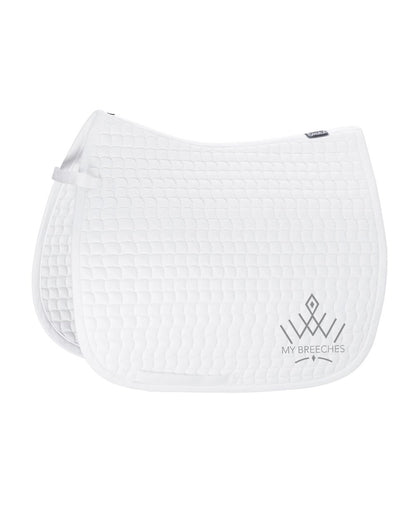 My Breeches Eskadron Logo Saddle Pad -Full - Dressage-White-Black