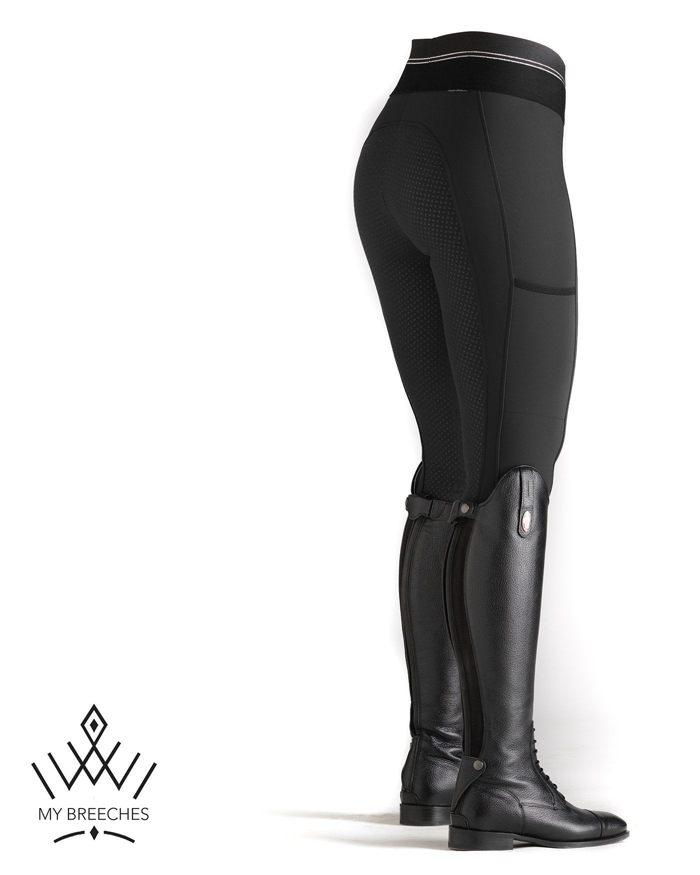 Pikeur Gia Grip Athleisure Ladies Breeches Ladies Breeches My Breeches | Pikeur Black 32/UK18”/USA20”